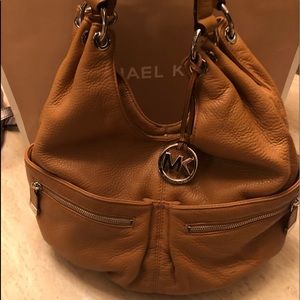 Authentic Michael Kors pebble leather hobo bag